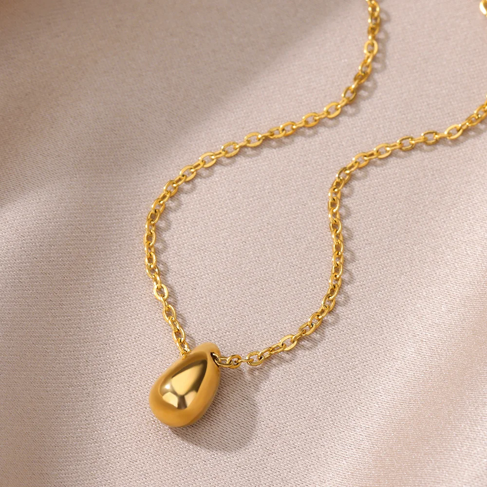 boho Gold Drop Pendant Necklace