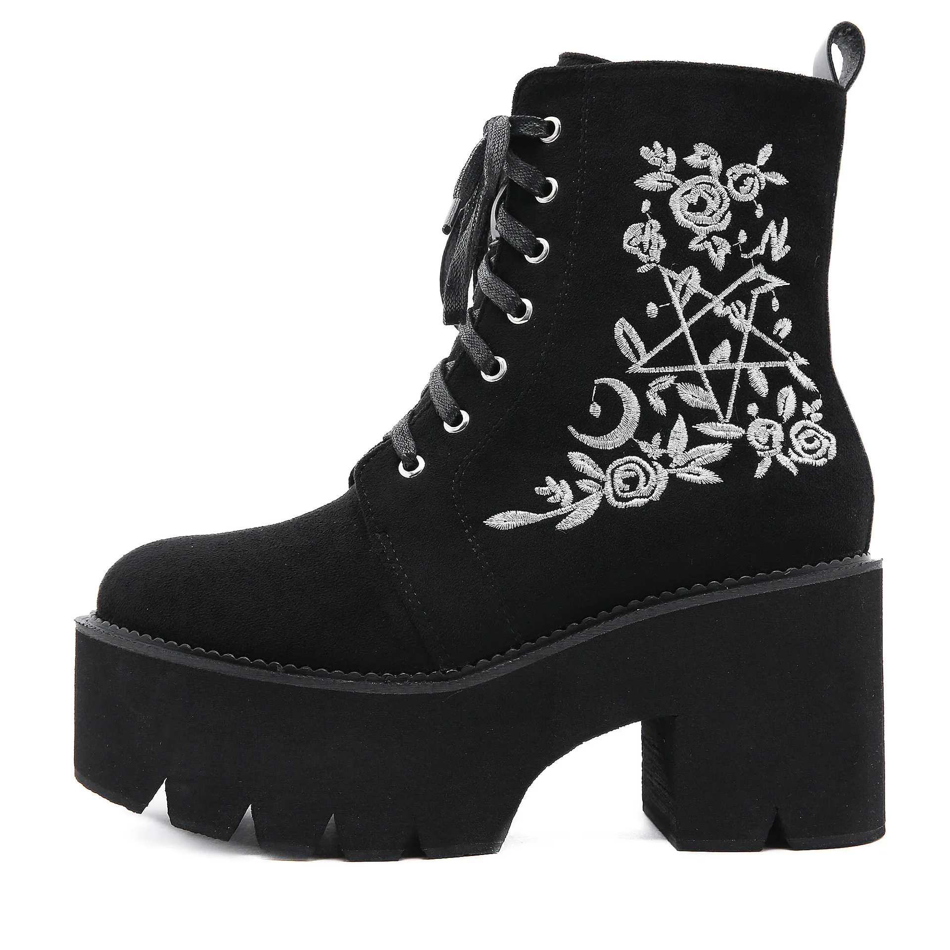bohemian Flower Platform Boots