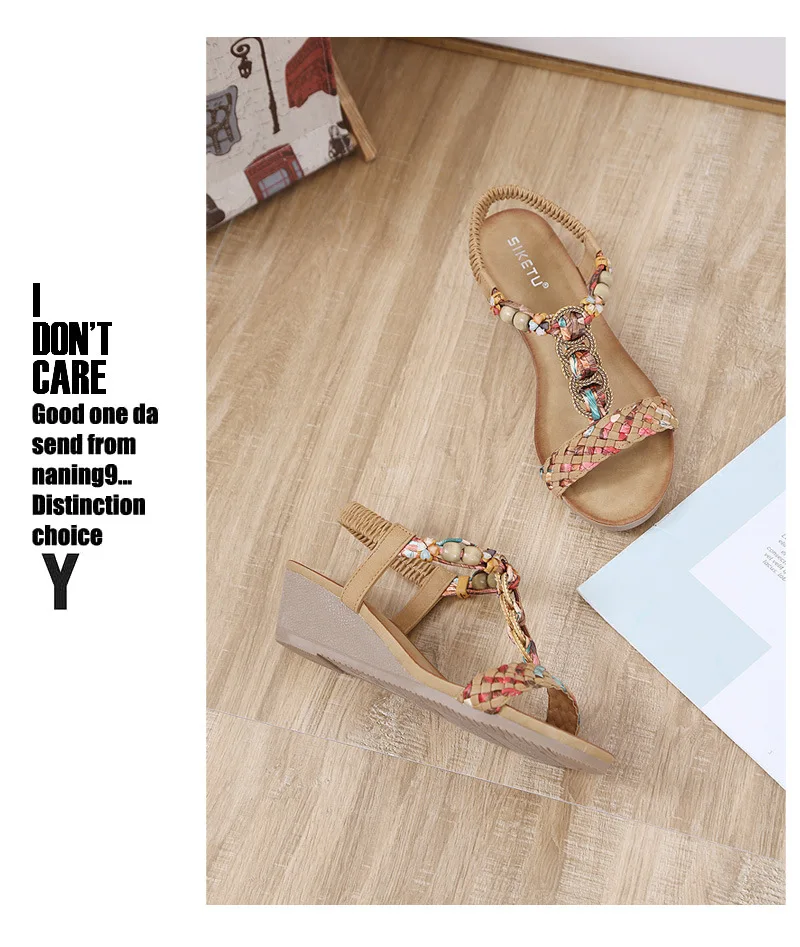 boho Wedge Sandals for Women