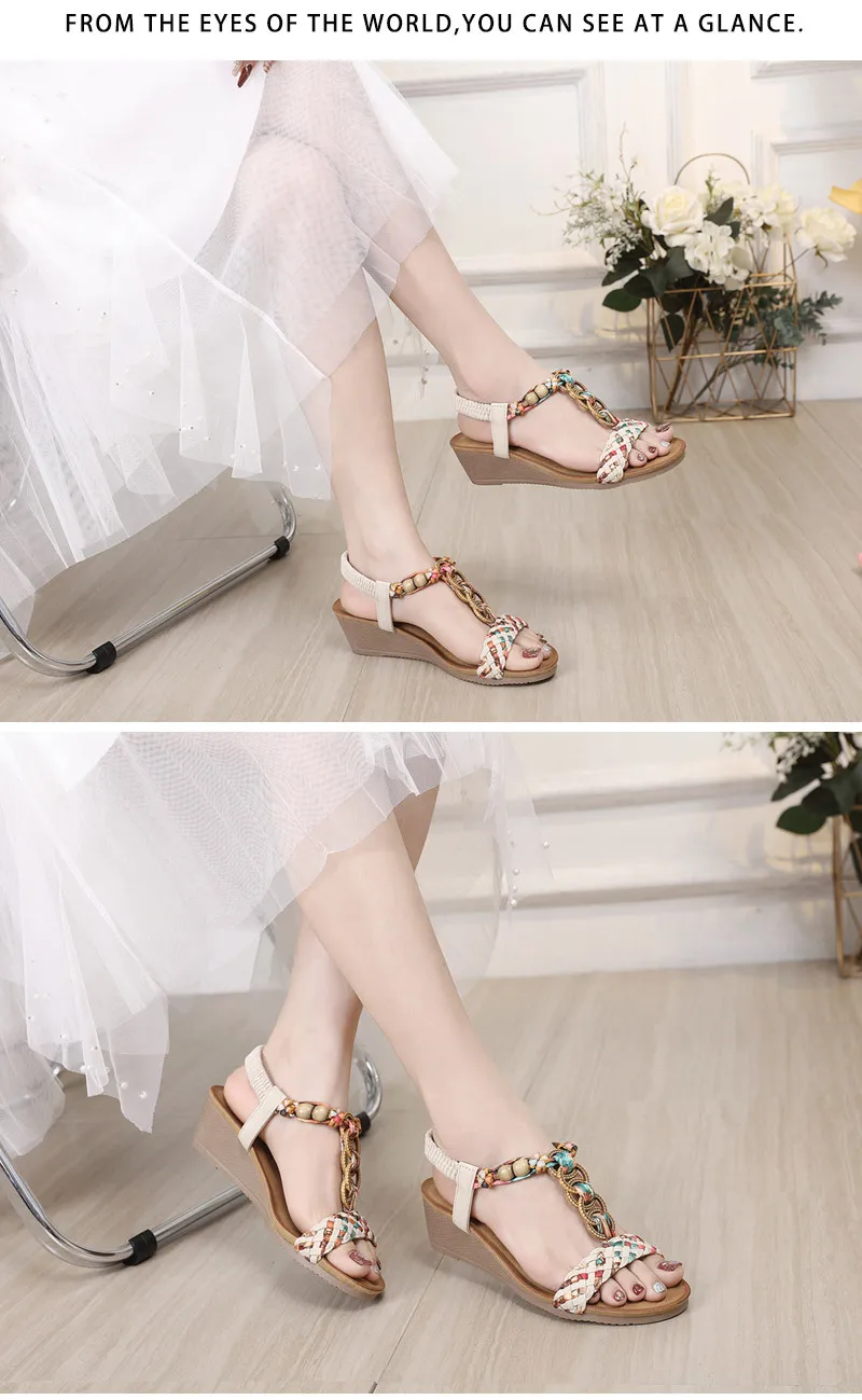 hippie Wedge Sandals for Women