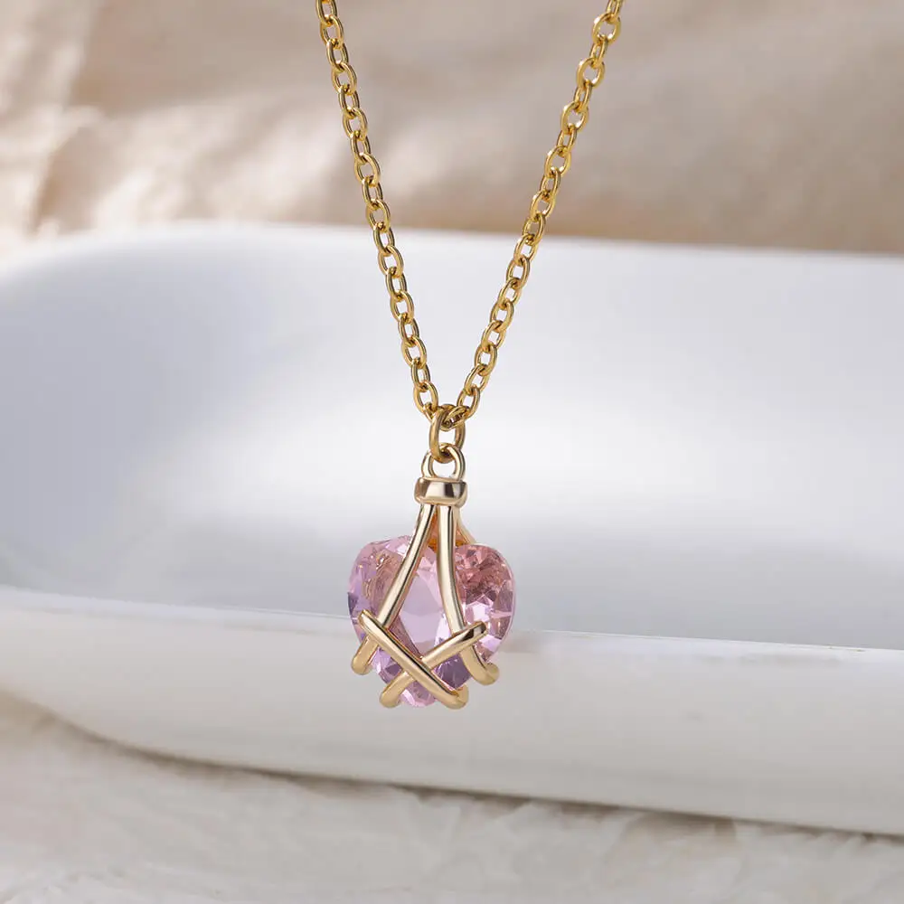 bohemian Heart Necklace Handmade Charm
