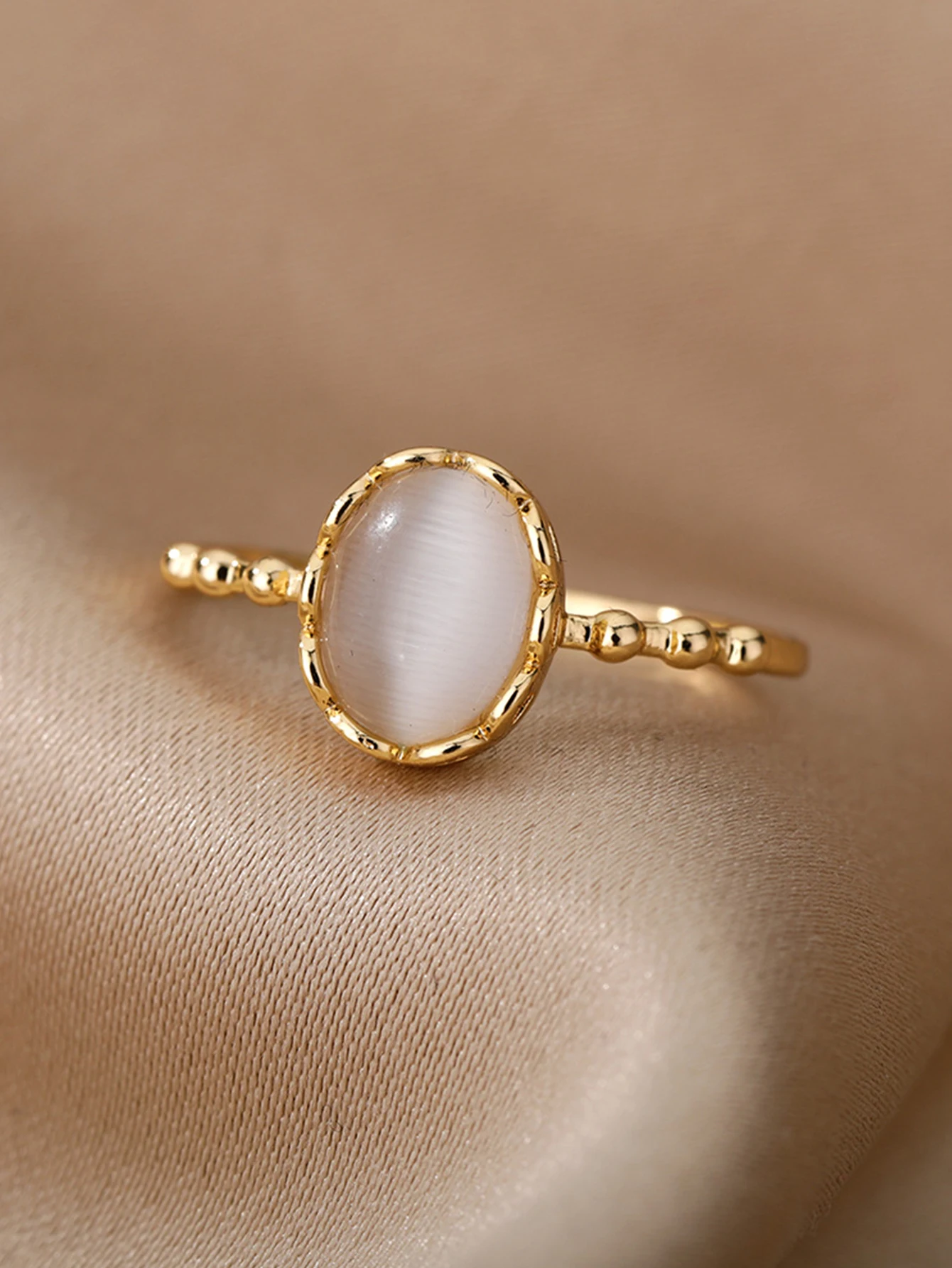 boho Opal Stainless Steel Ring