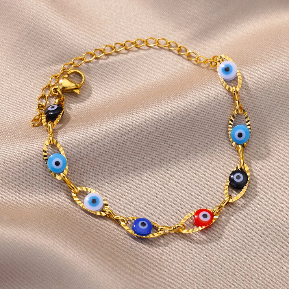 hippie Evil Eye Bracelet Adjustable