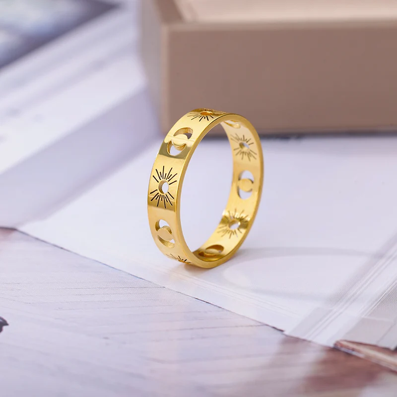 boho Sun Moon Ring Jewelry