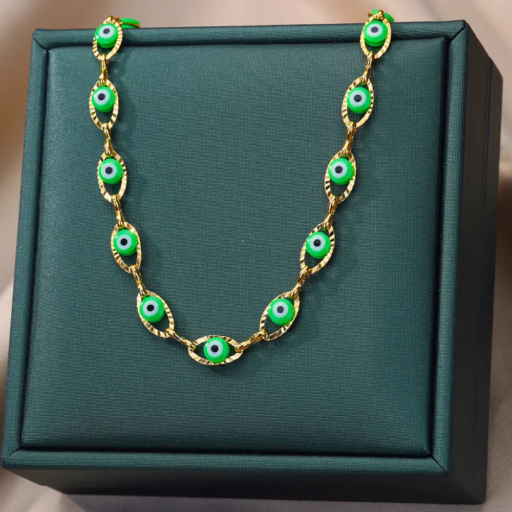 bohemian Evil Eye Necklace Women