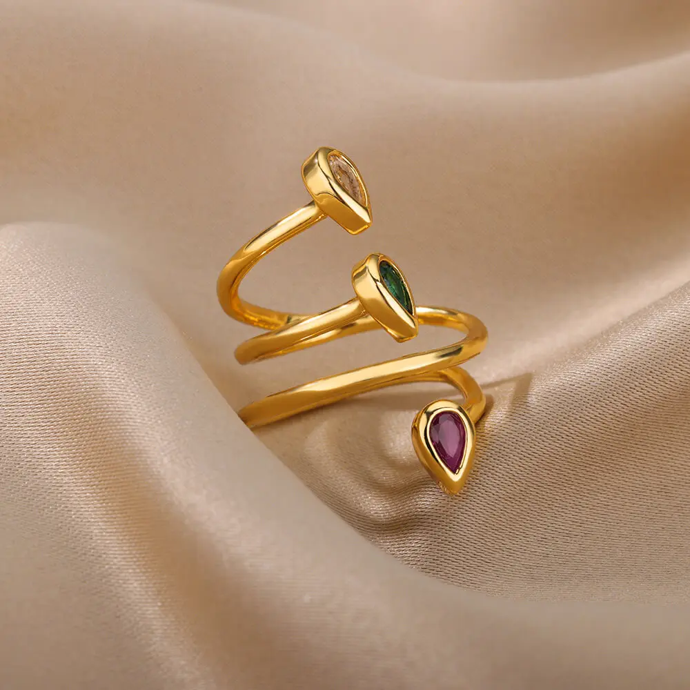 gypsy Waterdrop Crystal Ring