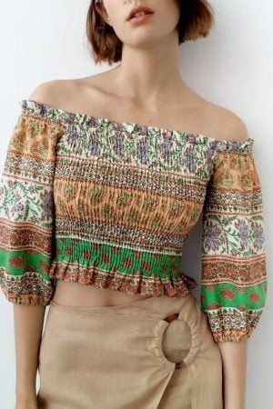 Summer Ethnic Women Crop Top