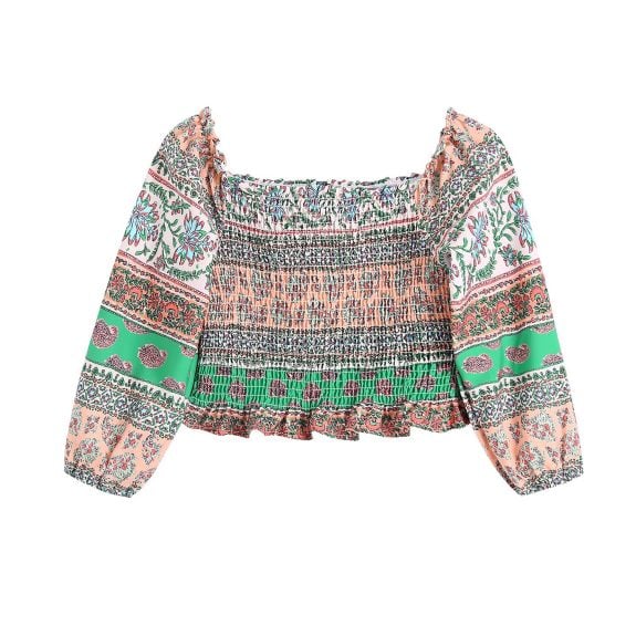 Summer Ethnic Women Crop Top - Image 2
