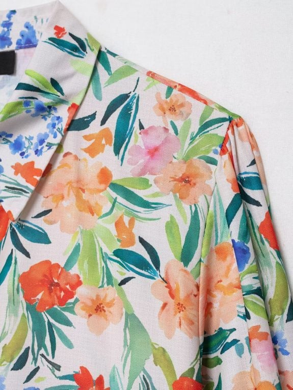 Boho Floral Trouser and Blouse Set - Image 10