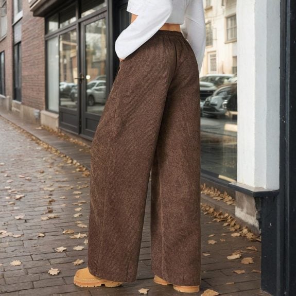 Dark Brown Loose Casual Pant – Image 2