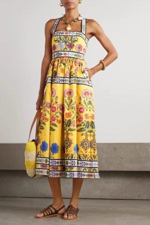 Summer Yellow Boho Dress