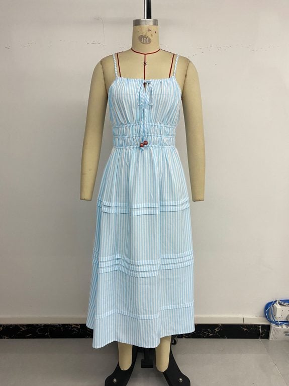 Romantic Sleevless Summer Midi Dress – Image 11
