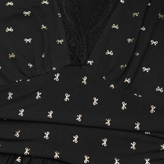 Polka Dot Black Boho Maxi Dress – Image 12