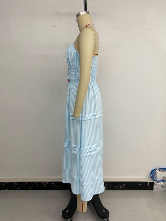 Romantic Sleevless Summer Midi Dress – Image 12