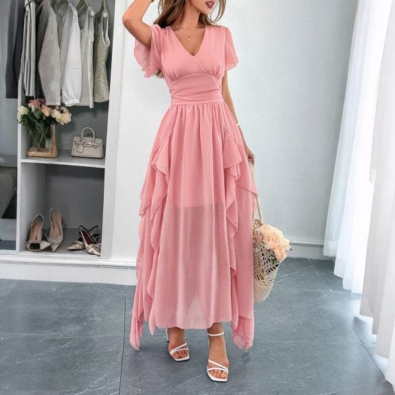 Light Pink Boho Maxi Dress – Image 7