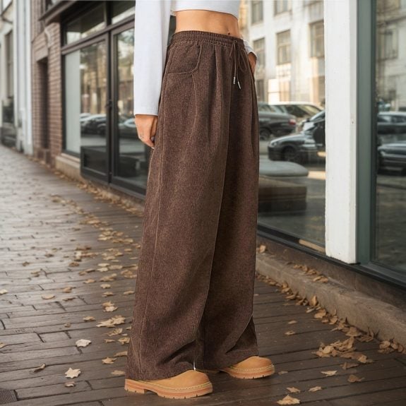 Dark Brown Loose Casual Pant – Image 3