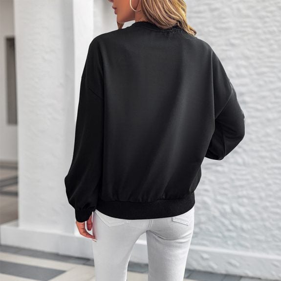 Heart Print Boho Sweater – Image 4