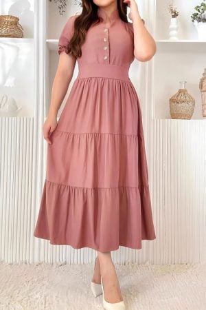 Casual Short Sleeve V neck Boho Dress