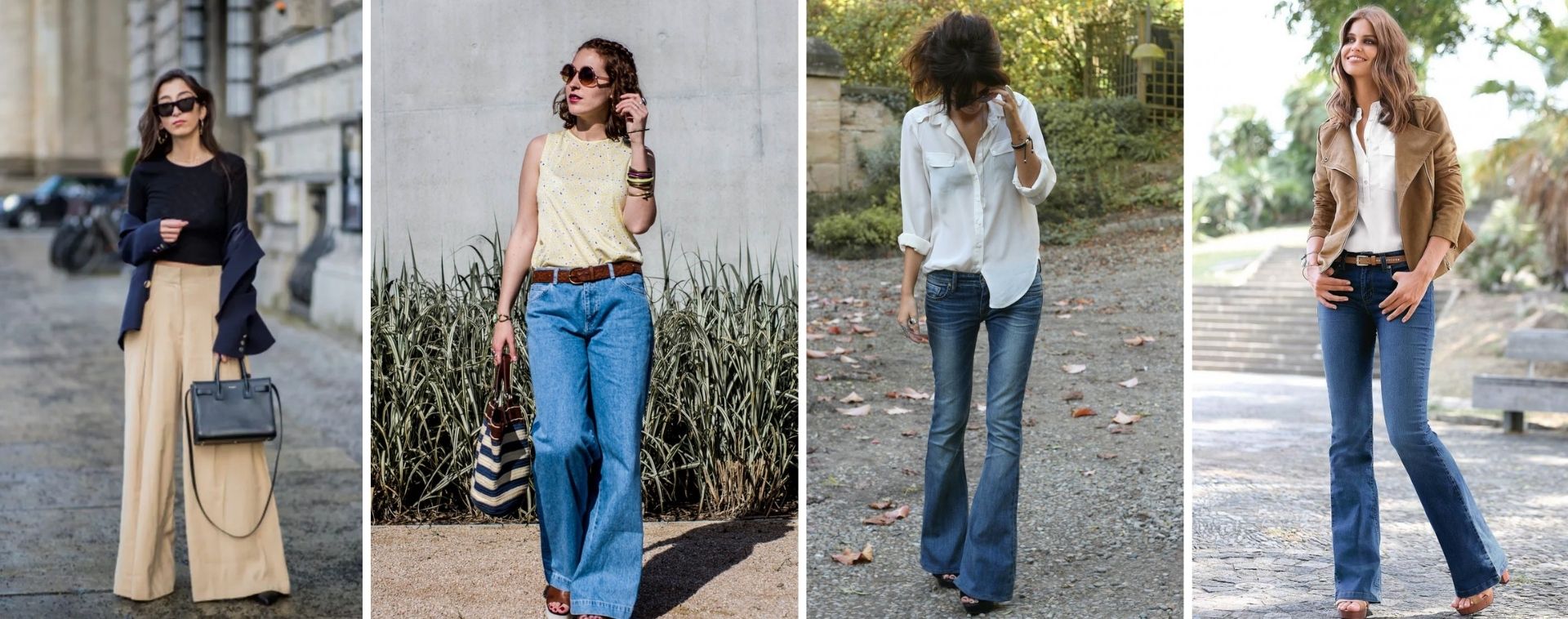casual outfit with flare jeans