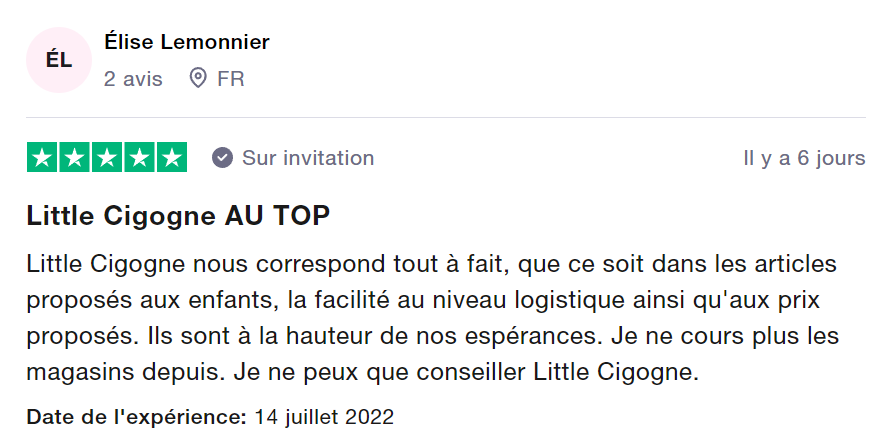 Petit avis positif de cigogne