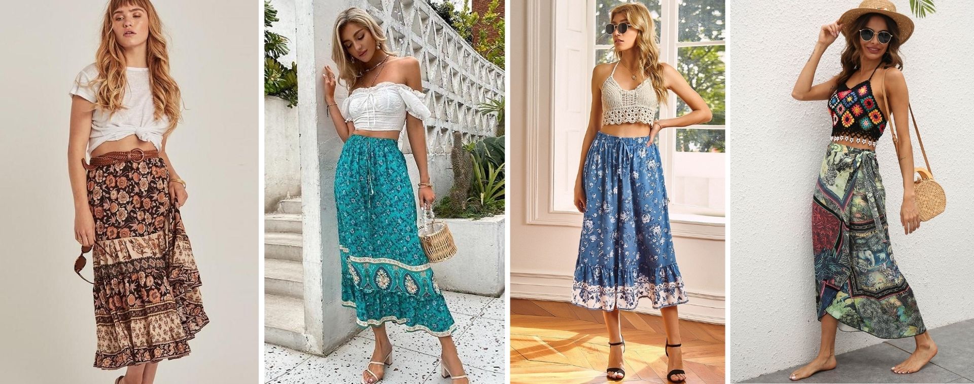 gonna lunga bohemien donna