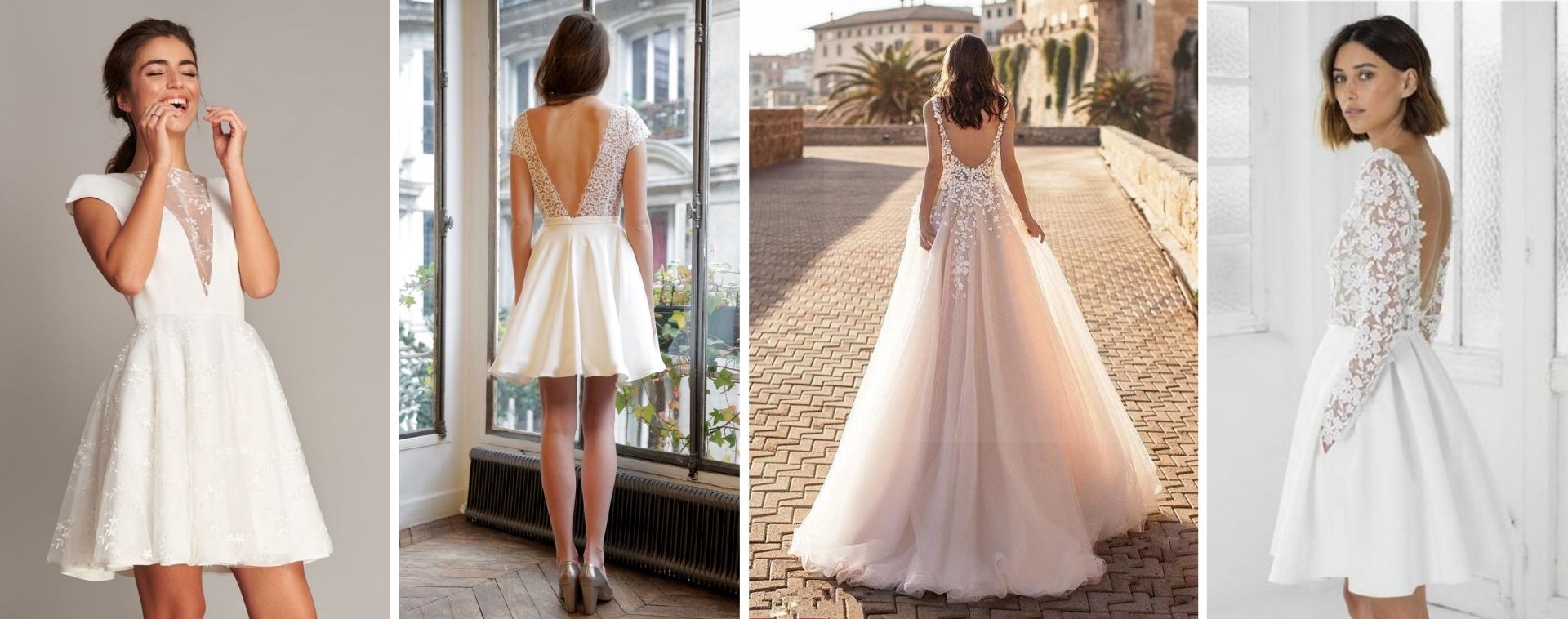 vestido de novia corto bohemio